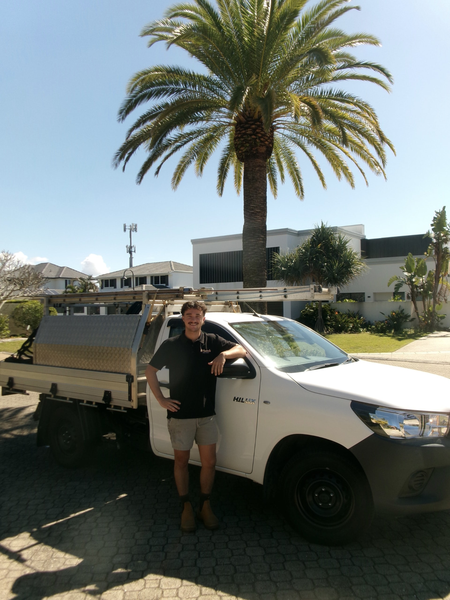Christian with the iPlumb Gold Coast service vehicle